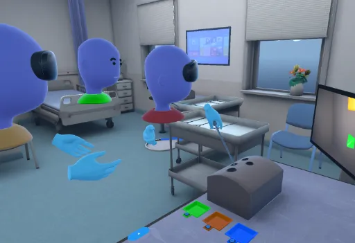 Collaborative Virtual Reality Framework for Surgical Training and Simulation